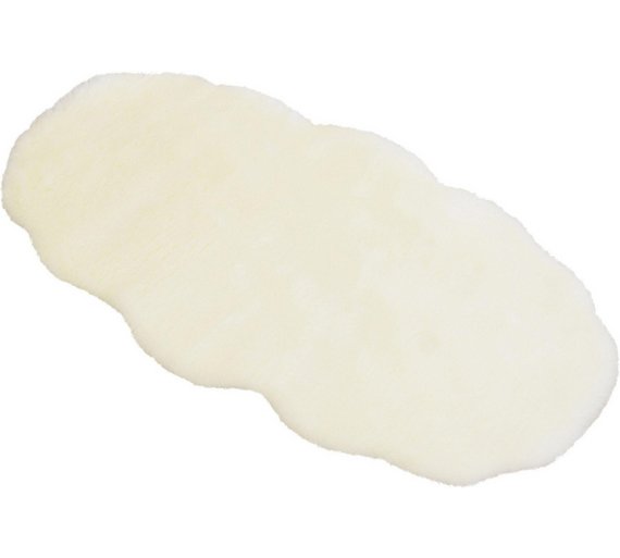 Buy Faux Fur Double Sheep Shape Rug Natural 75 x 133cm at Argos.co