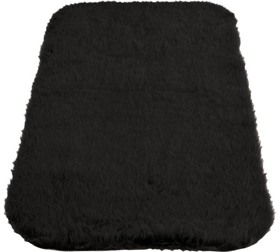 Buy Faux Fur Oblong Rug 75x120cm Black at Argos.co.uk Your Online