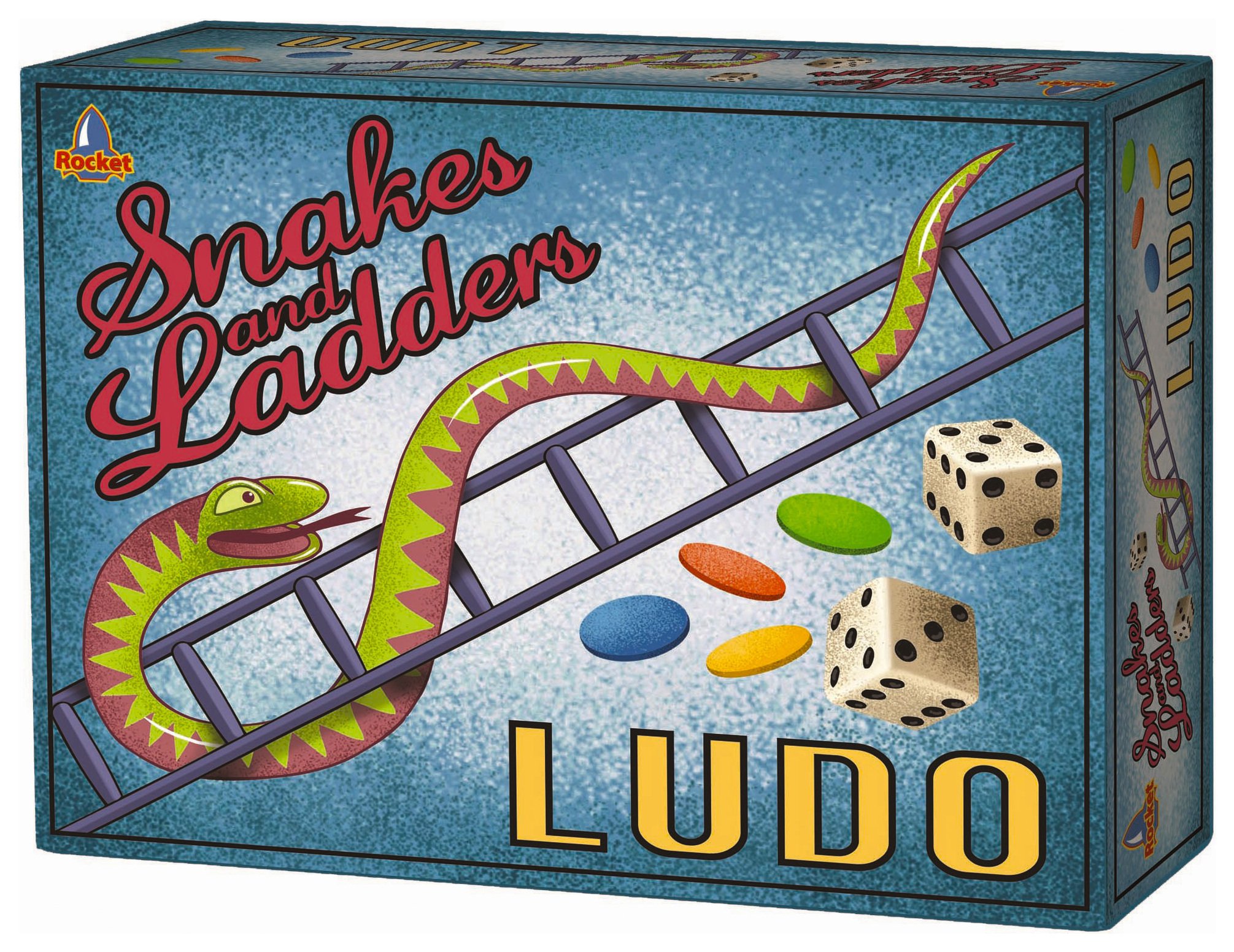 Chad Valley Wooden Board Game Ludo , Snake and Ladders With All Parts