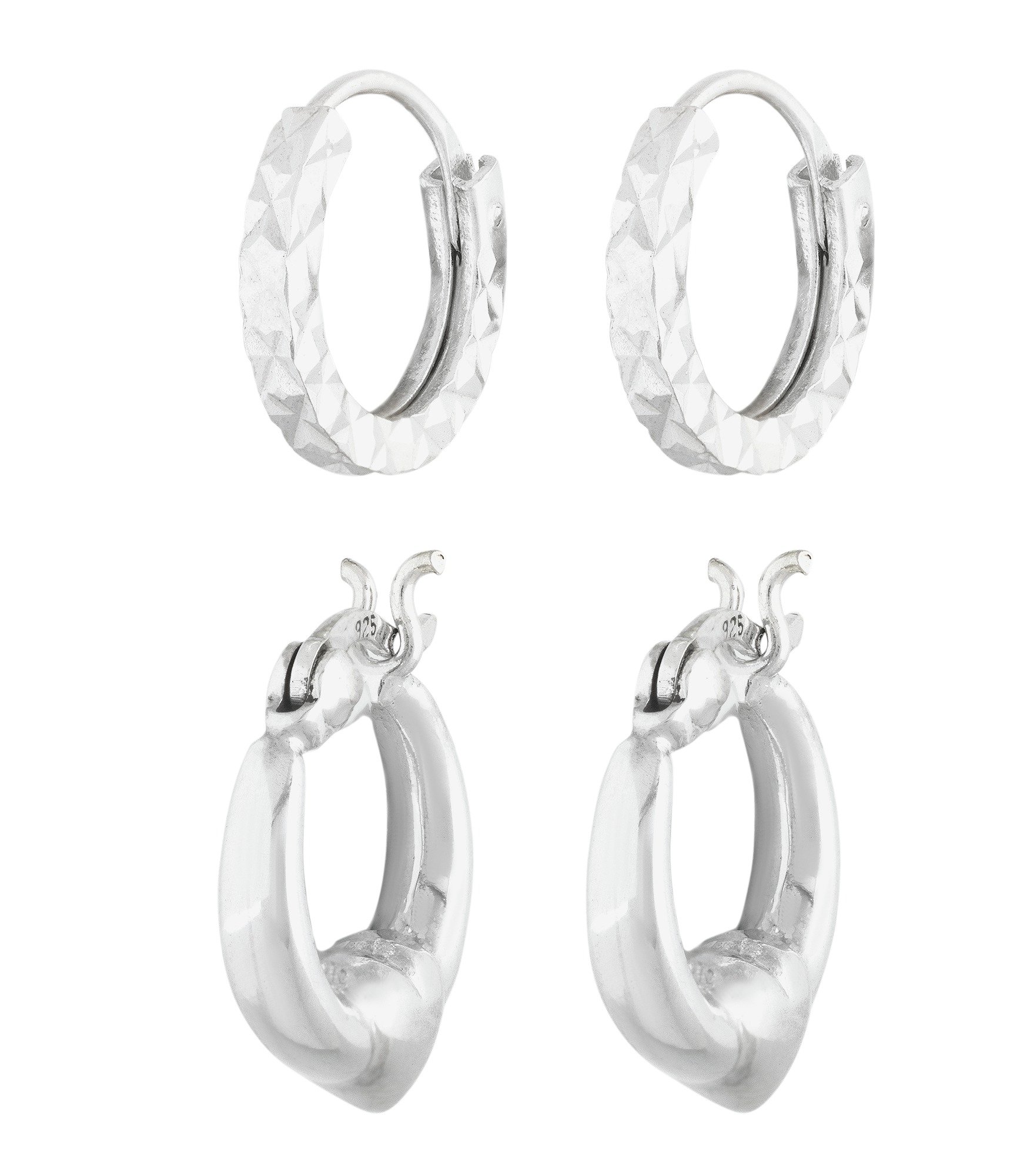 Miss Glitter - Set of 2 Silver Kids Creole Hoop Earrings Review