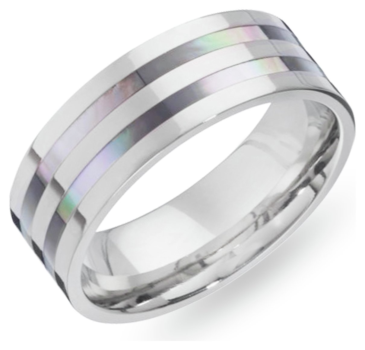 Revere Men's Titanium Mother of Pearl Ring review