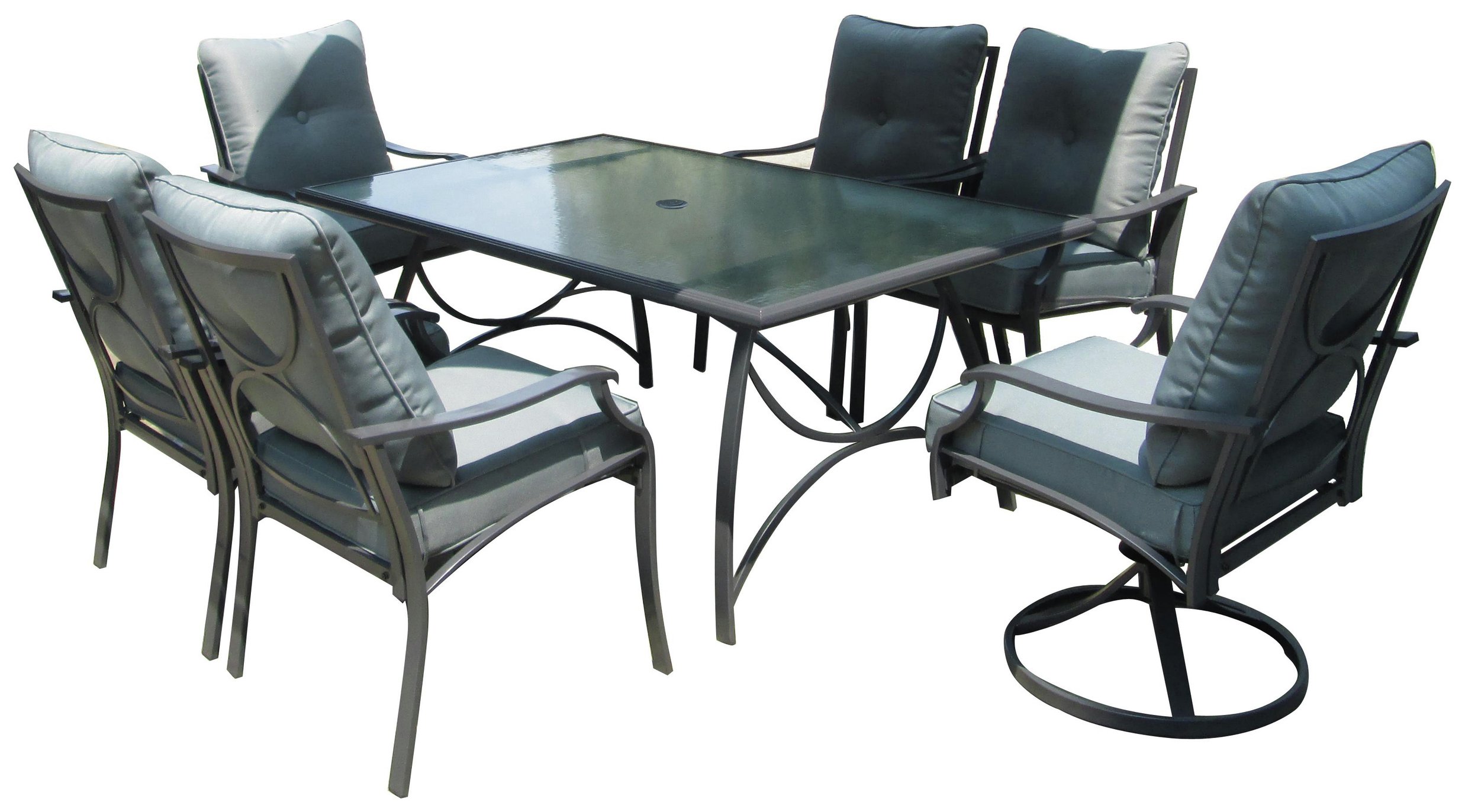 Seville 6 Seater Metal Garden Dining Set Reviews