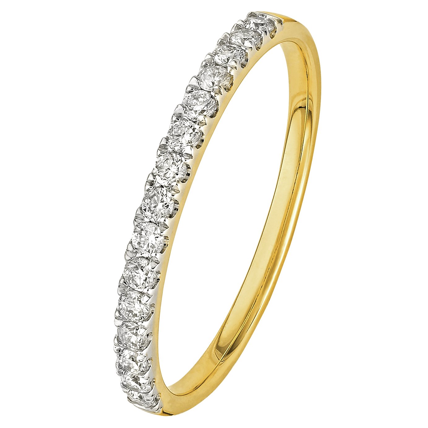 Revere 9ct Gold 0.25ct tw Diamond Claw Set Eternity Ring review