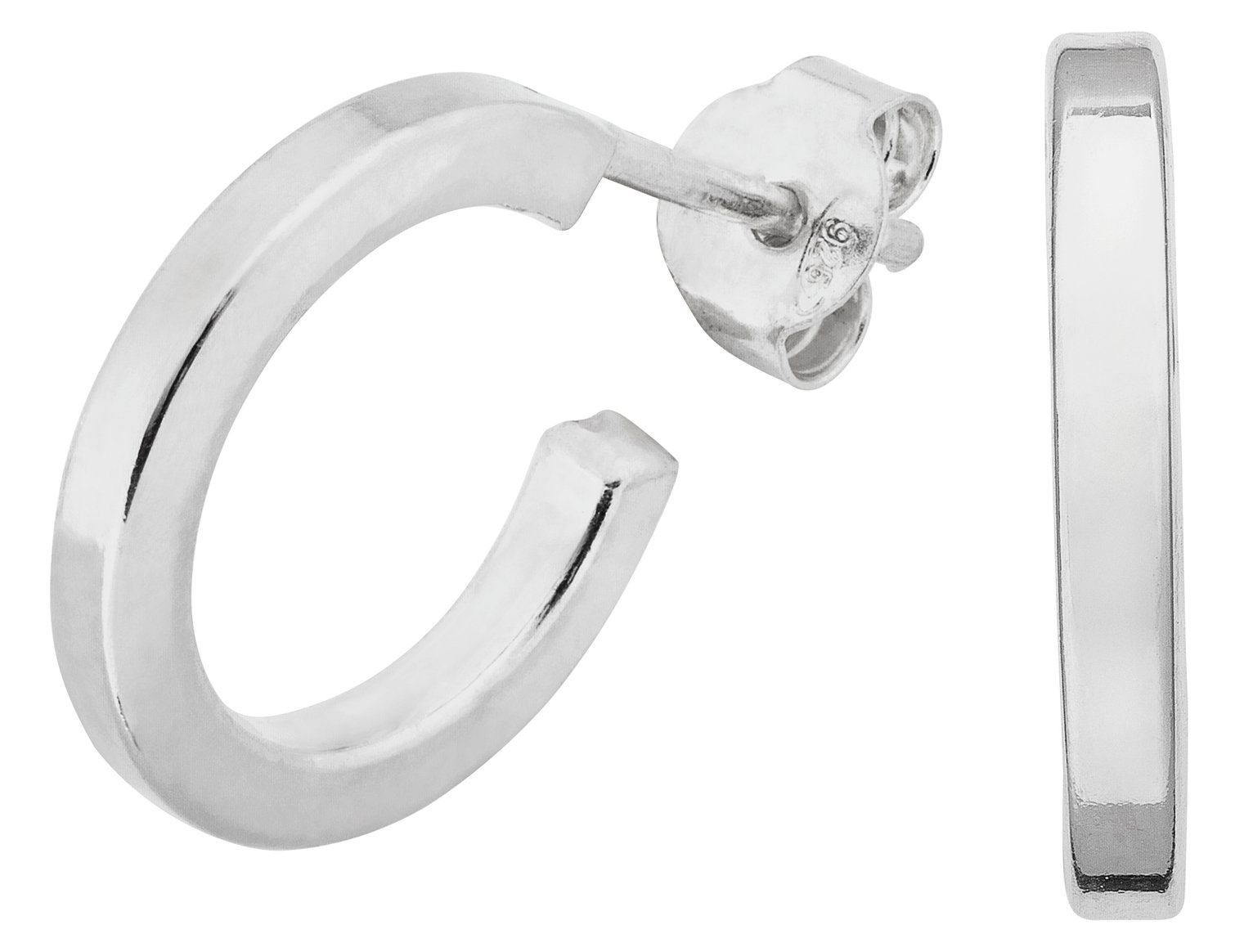 Revere Italian Sterling Silver Square Edge Hoop Earrings review