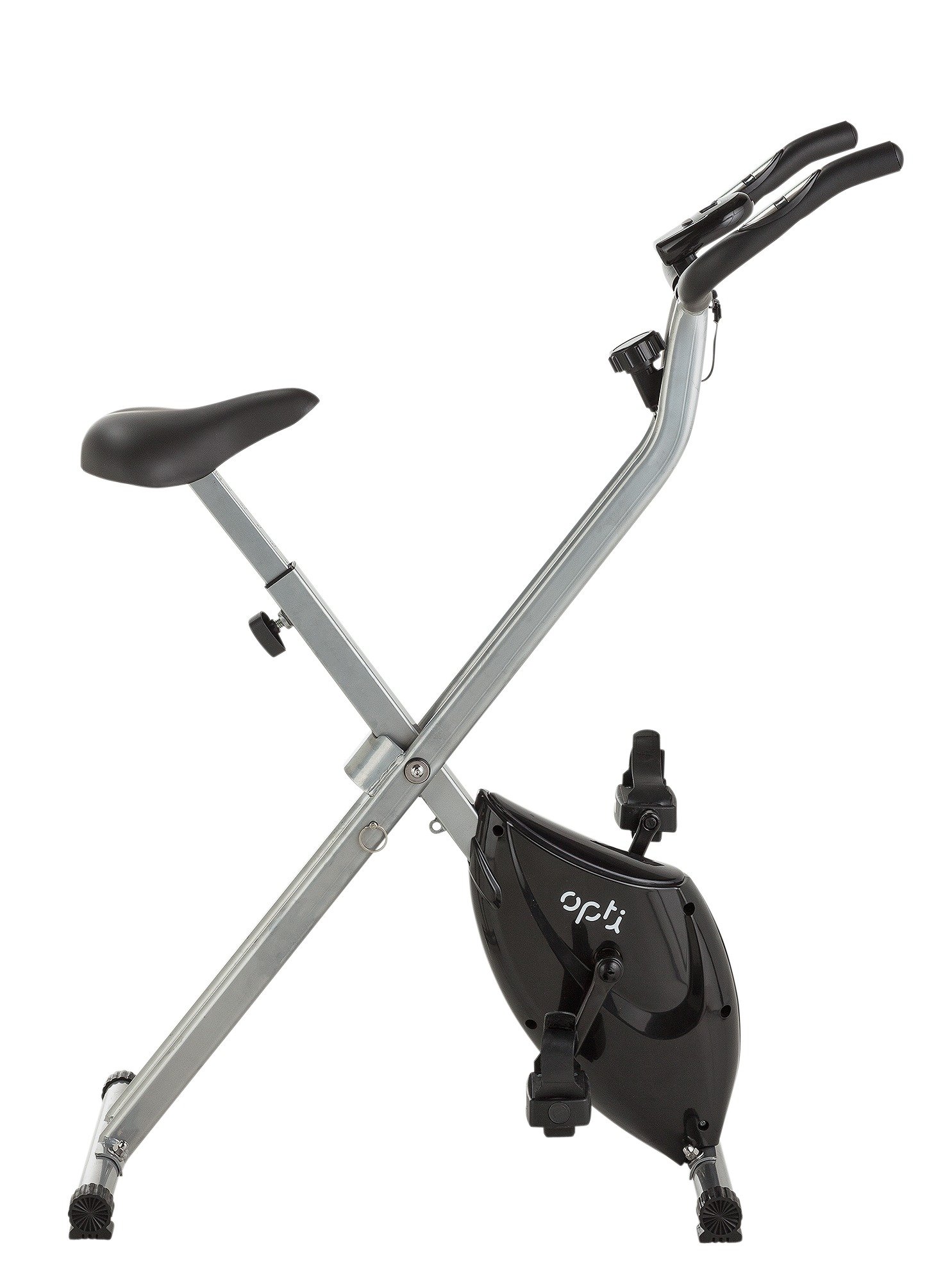 opti folding magnetic resistance adjustable exercise bike