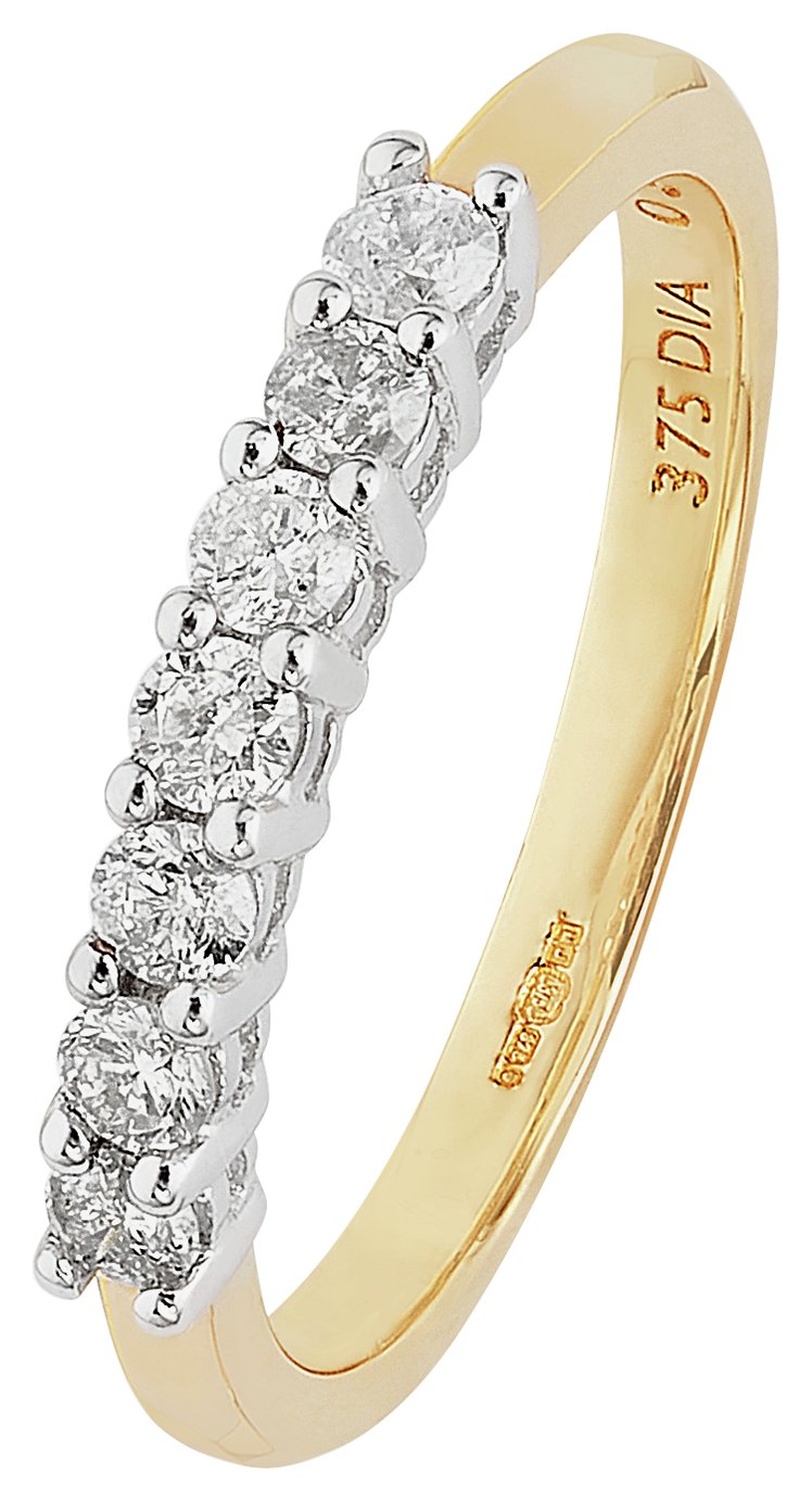 Revere 9ct Gold 0.33ct tw Diamond 7 Stone Eternity Ring review