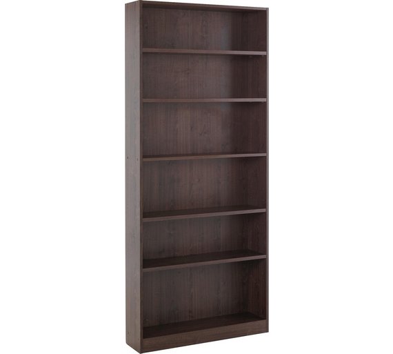 Buy HOME Maine Tall Wide Bookcase Walnut Effect at Argos.co.uk Your