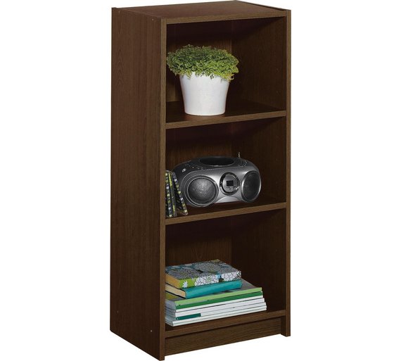 Buy HOME Maine Half Width Small Extra Deep Bookcase Walnut at Argos