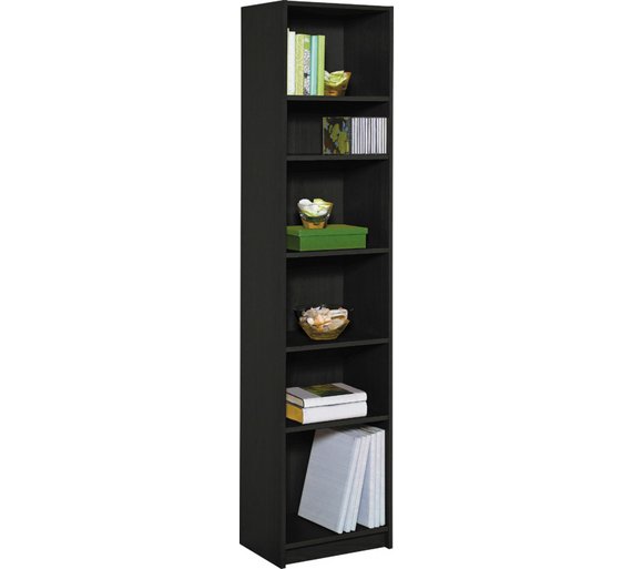Buy HOME Maine Half Width Tall Extra Deep Bookcase Black Ash at Argos