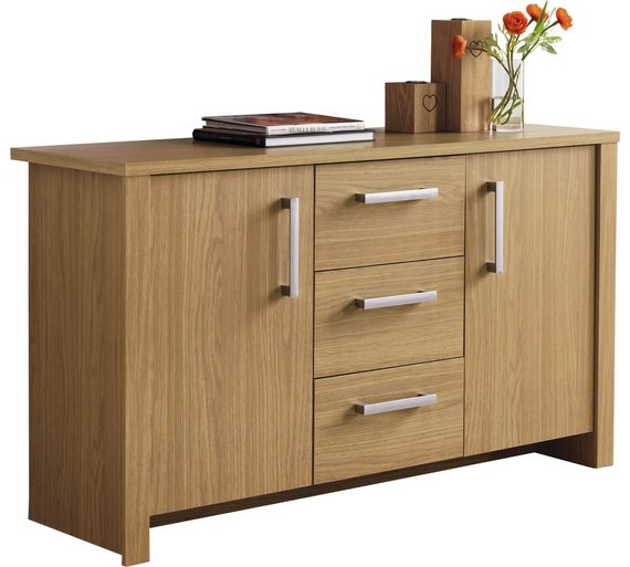 Buy HOME Bailey 2 Door 3 Drawer Sideboard Oak Effect at Argos.co.uk