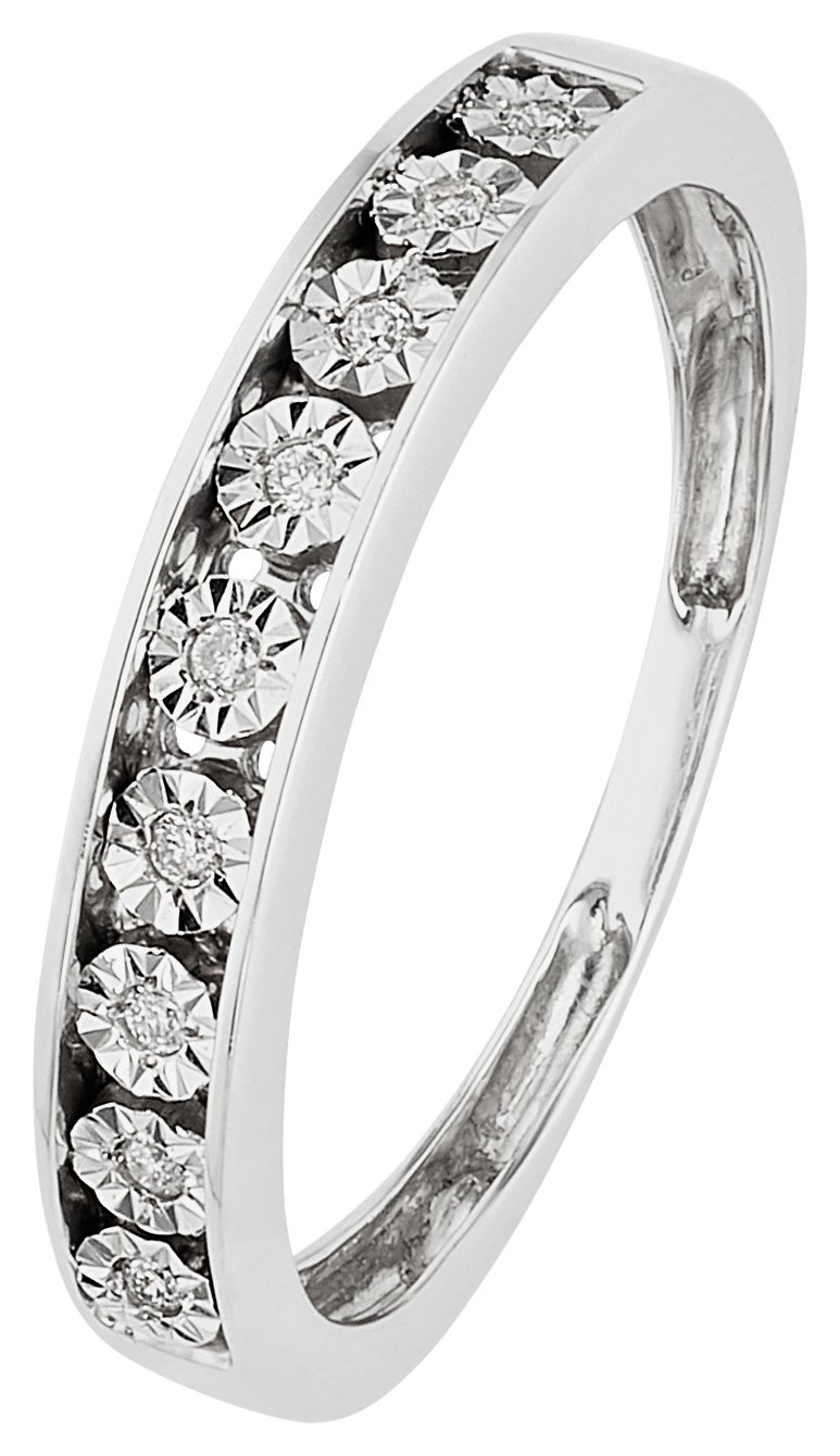 Revere 9ct White Gold Diamond Accent Eternity Ring review