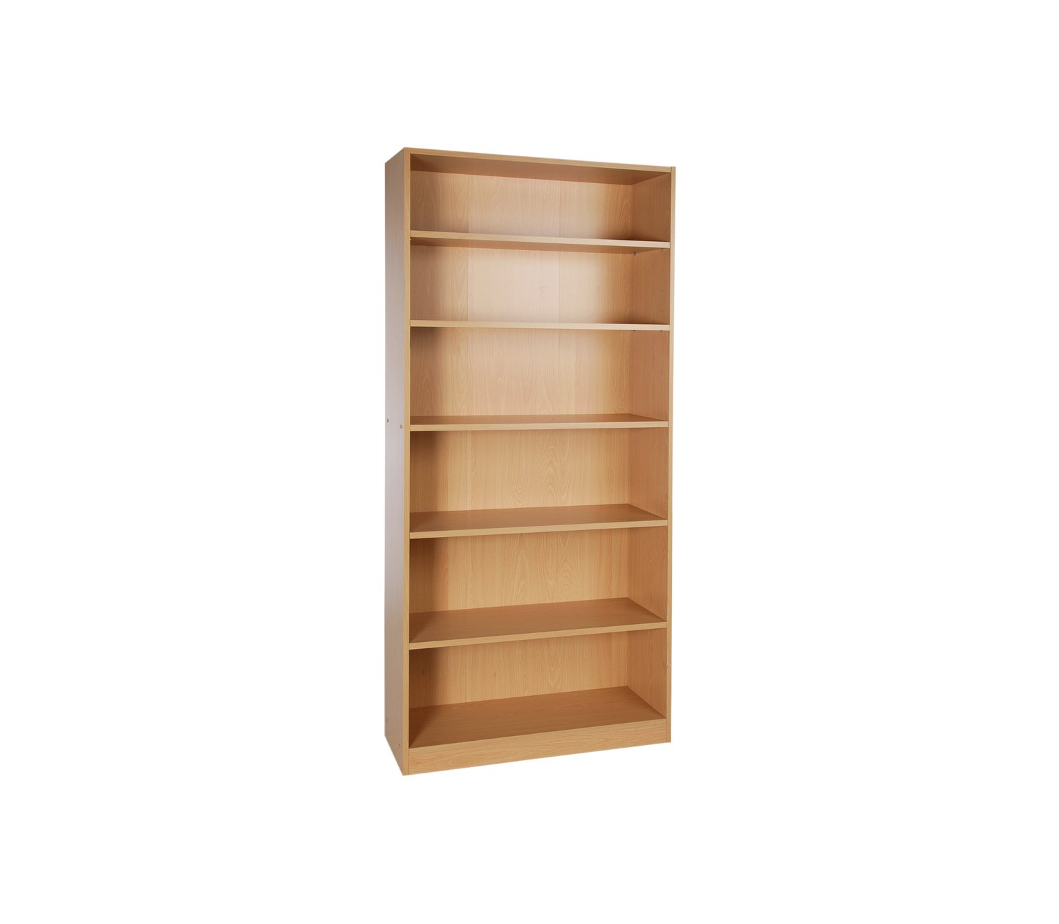 Buy HOME Maine 5 Shelf Wide Extra Deep Bookcase Beech Effect at Argos