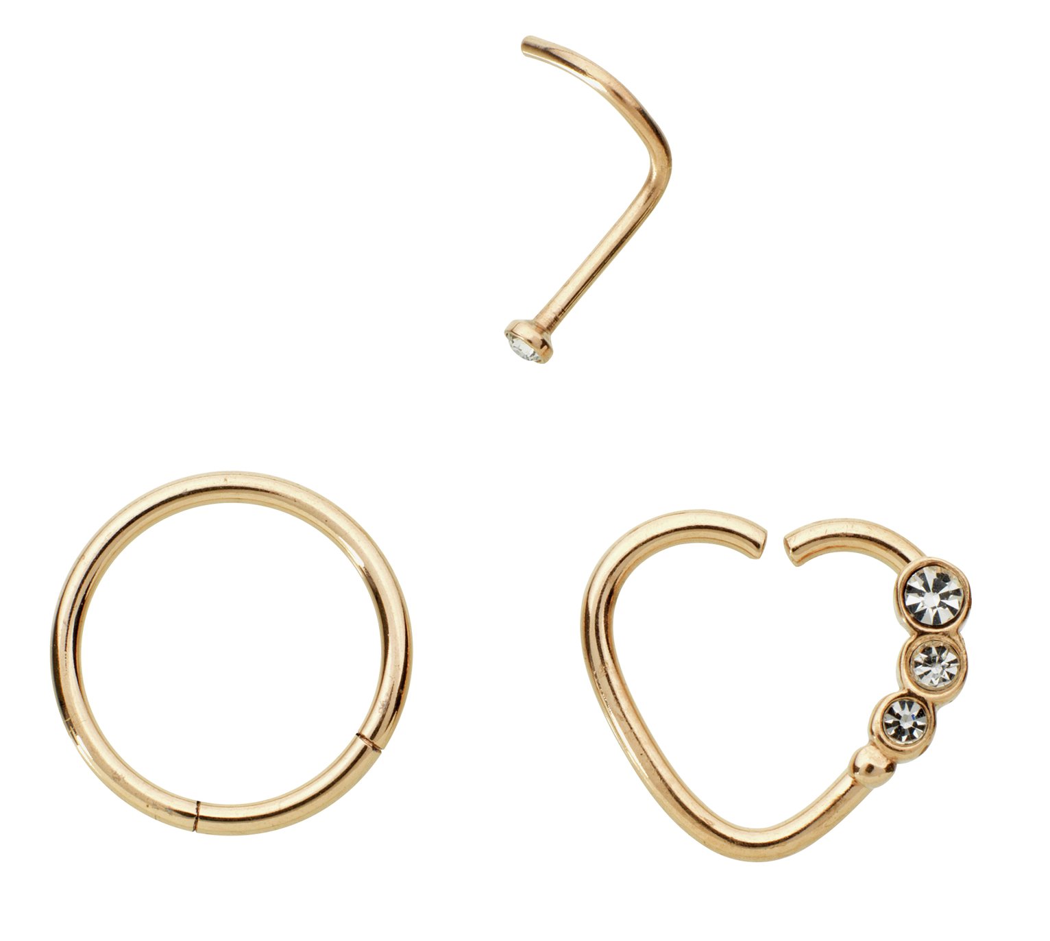 State of Mine Stainless Steel Rose Nose Hoops - Set of 3 Review