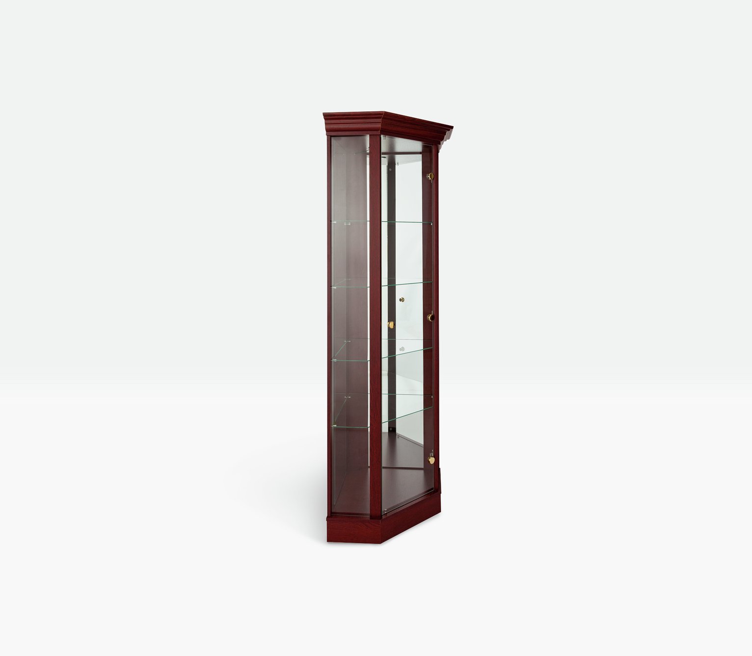 HOME 1 Glass  Door Corner Display Cabinet - Mahogany Effect Review