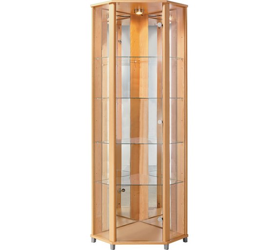 Buy HOME Corner Glass Display Beech Effect at Argos.co.uk