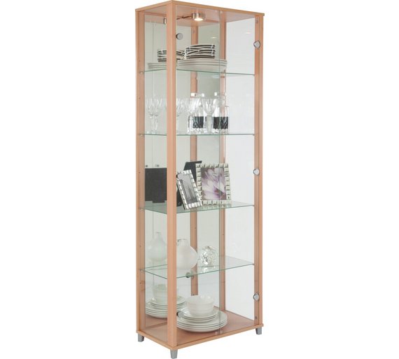 Buy HOME Double Glass Door Display Beech Effect at Argos.co
