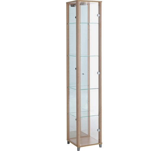 Buy HOME Single Glass Door Display Beech Effect at Argos.co