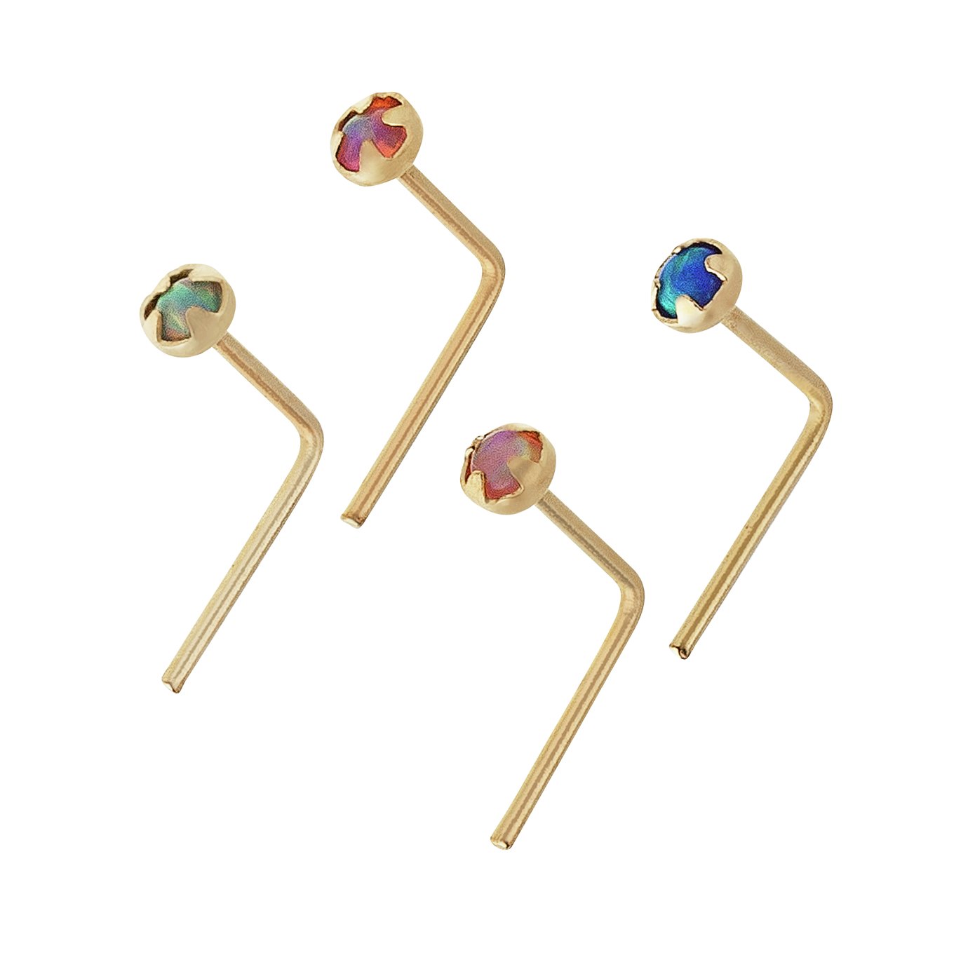 State of Mine 9ct Synthetic Opal Nose Studs - Set of 4 Review