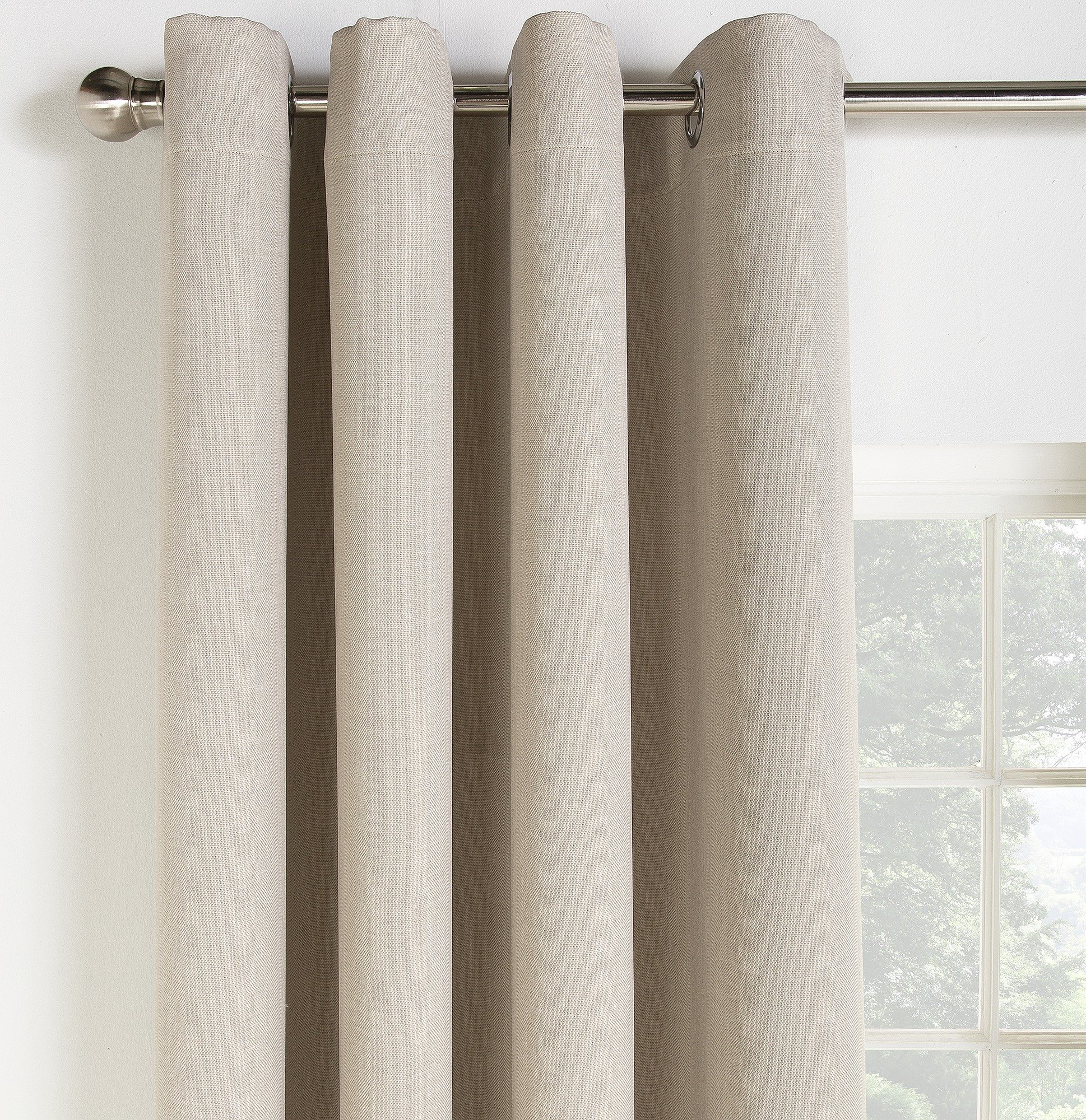 Collection Linen Look Blackout Curtains - 168x183cm - Stone Review