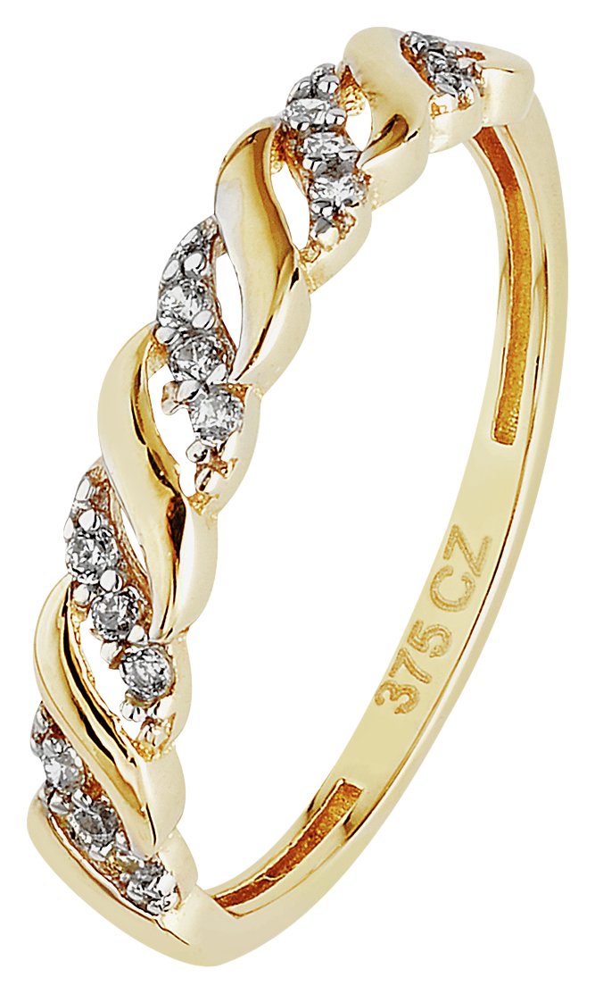 Revere 9ct Gold Cubic Zirconia Twist Eternity Ring review