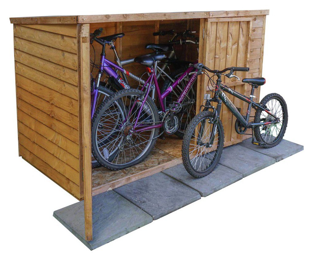 Mercia - Wooden Overlap 4 x 6 Bike Store