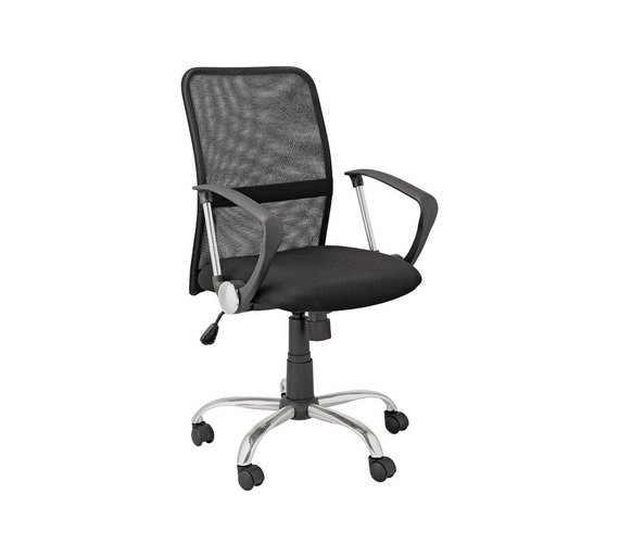 Buy Mesh Gas Lift Mid Back Adjustable Office Chair - Black at Argos.co