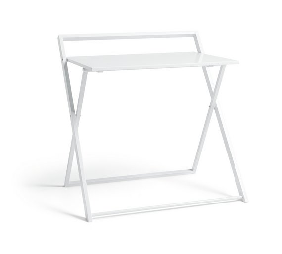 Buy HOME Compact Folding Easy Clean Desk White at Argos.co.uk Your