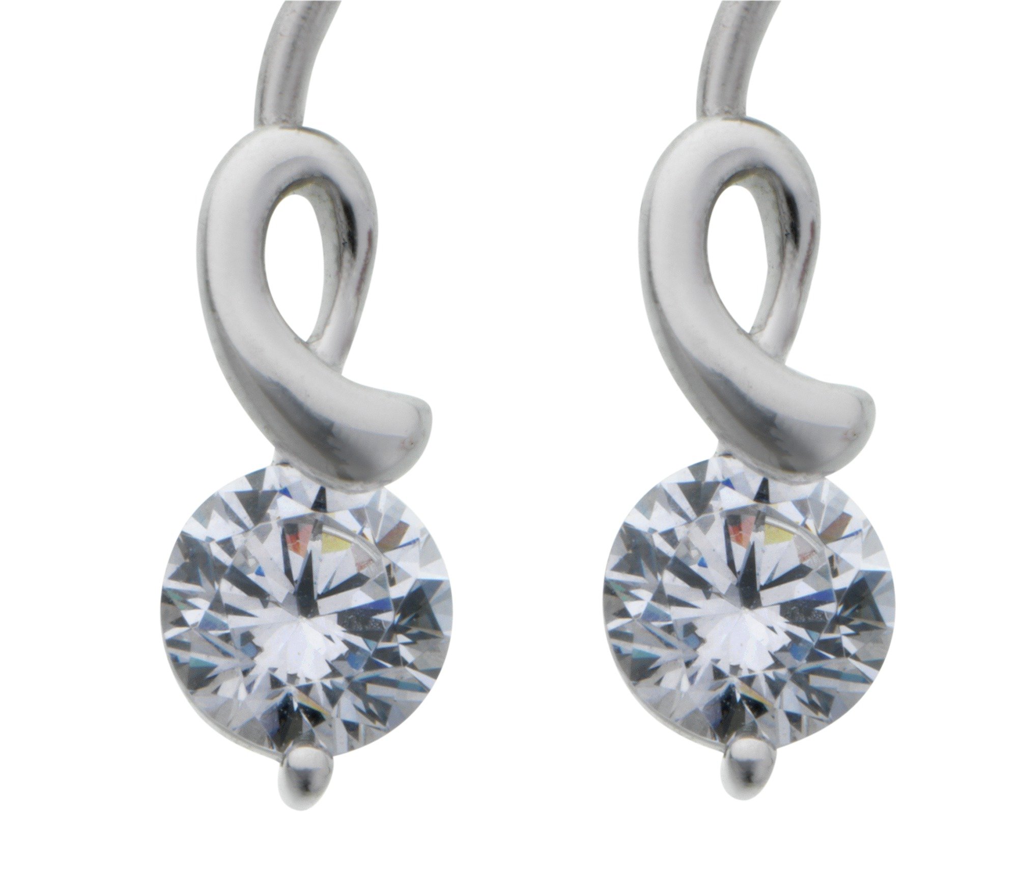 Revere Platinum Plated Silver Cubic Zirconia Swirl Earrings Review