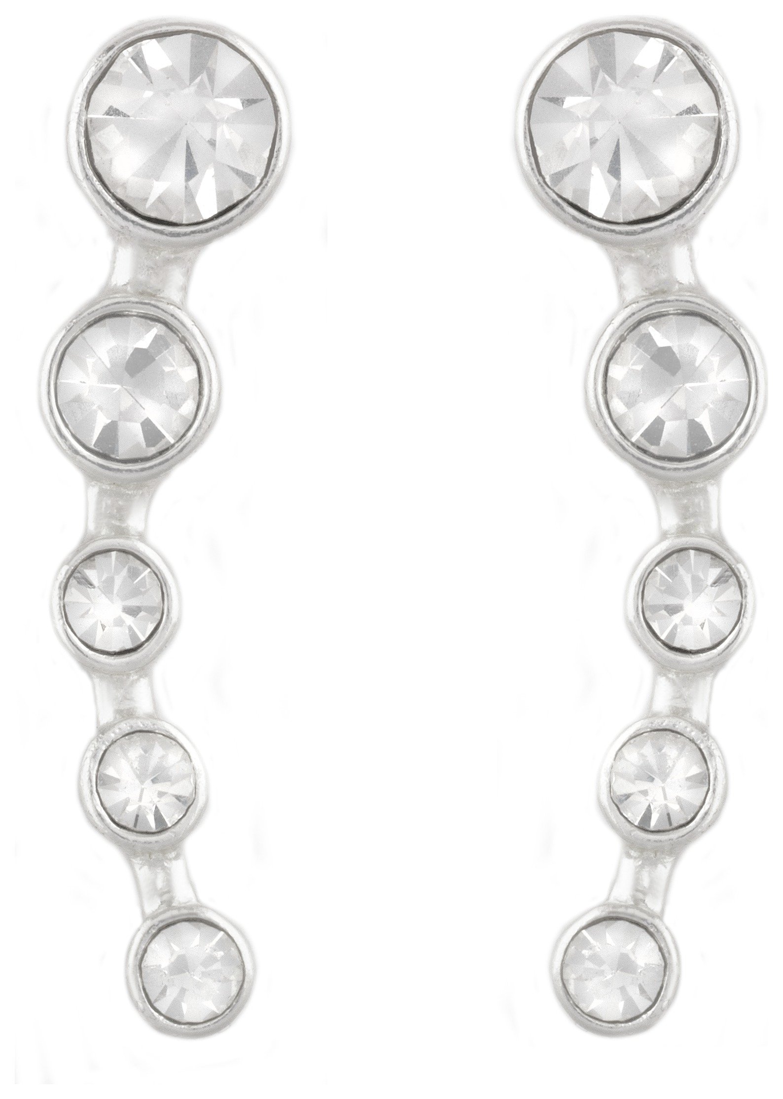 Revere Sterling Silver Crystal Climber Earrings review