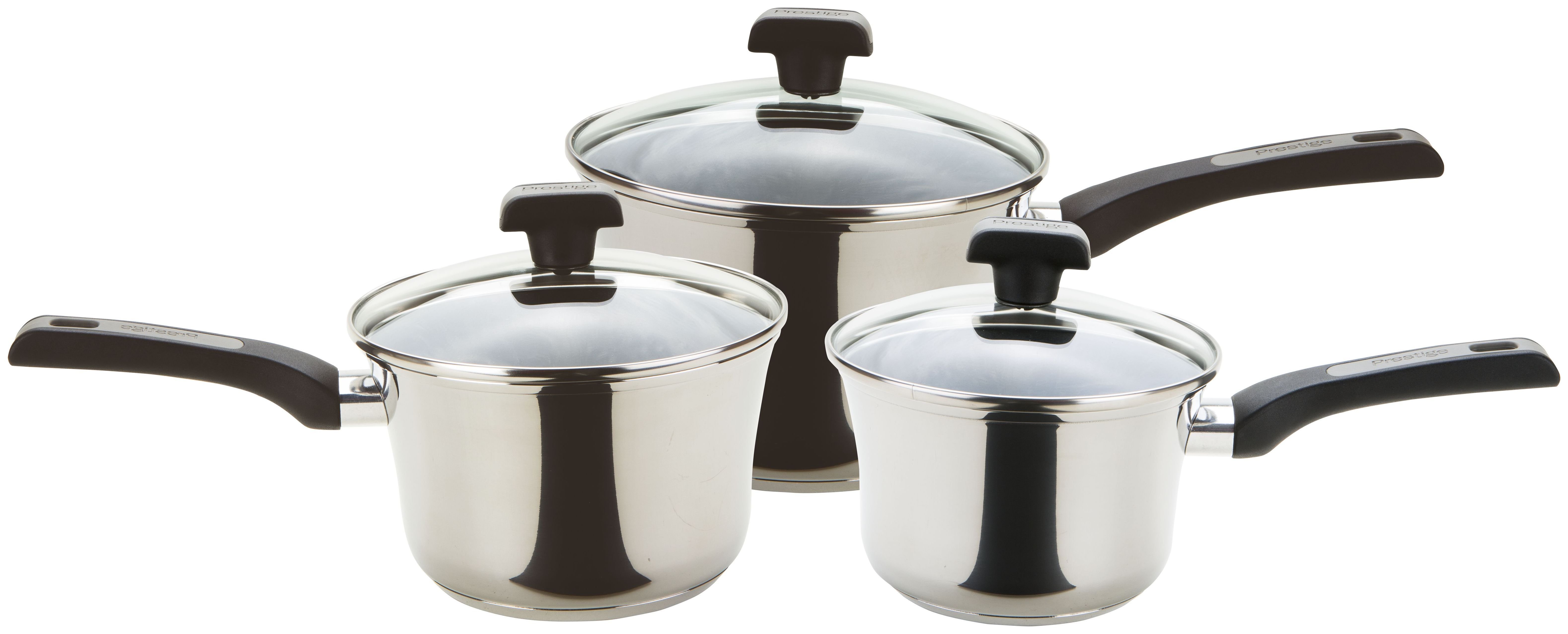 Prestige DuraSteel 3 Piece Stainless Steel Pan Set review