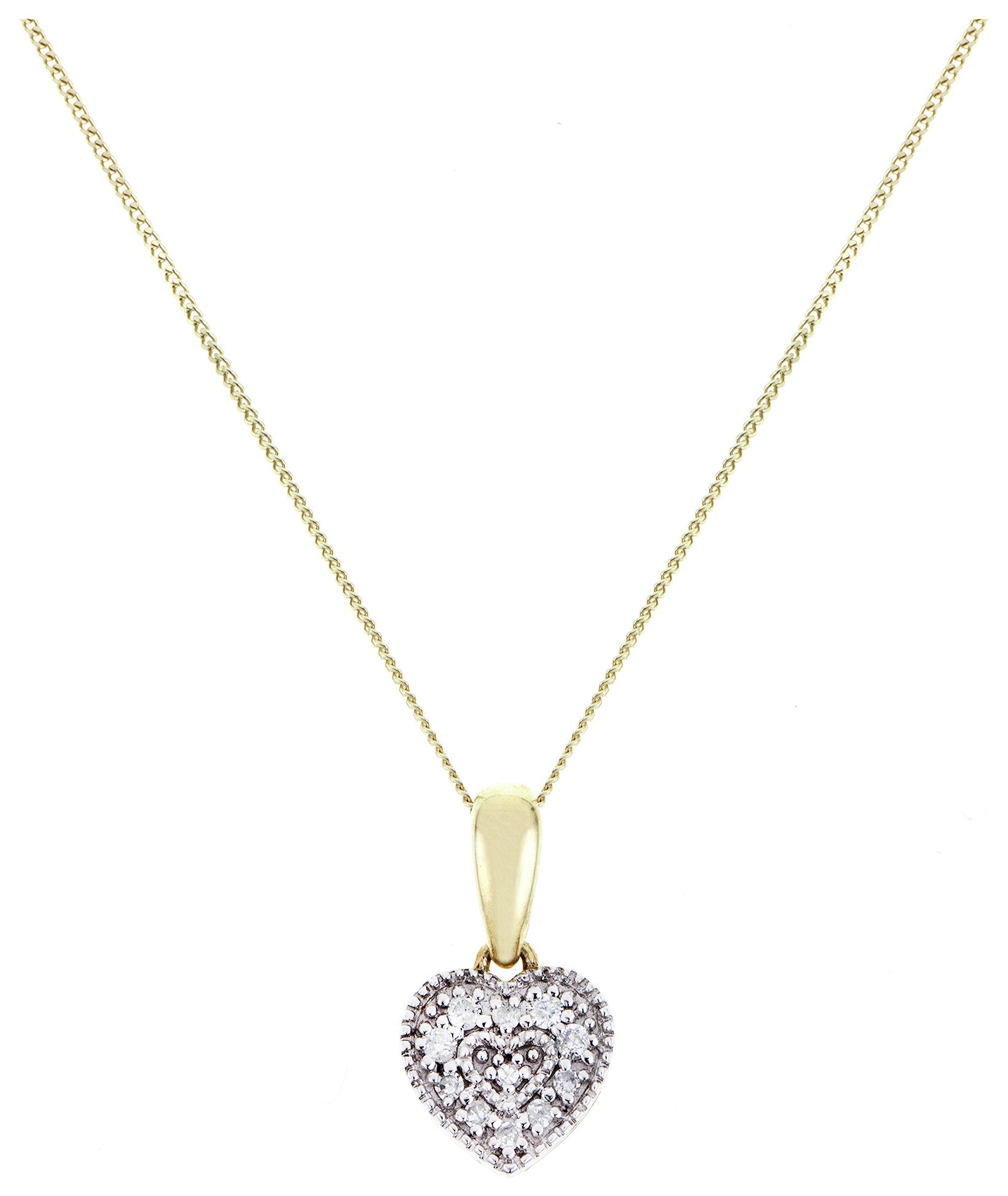 Revere 9ct Gold Diamond Accent Heart Pendant review