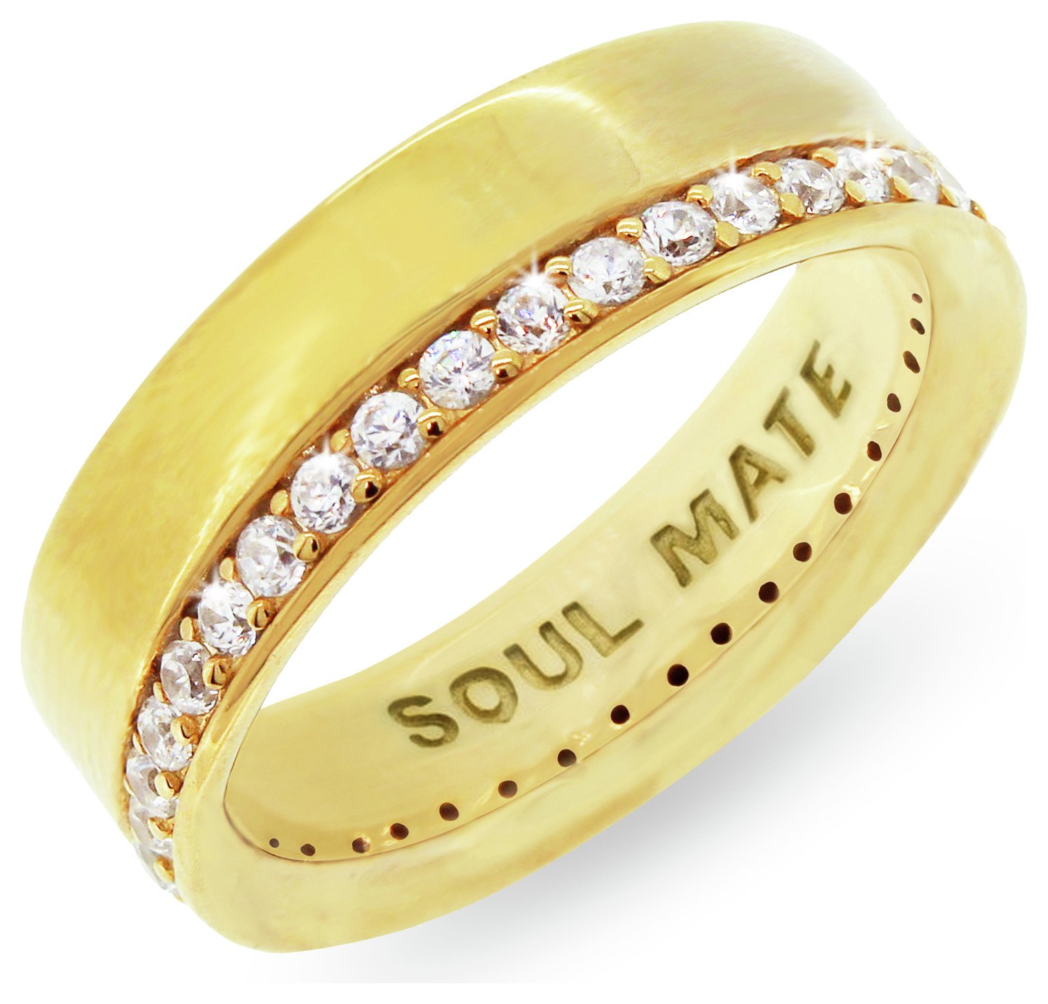 Revere Men's 9ct Gold Plated Silver 'Soul Mate' Ring review