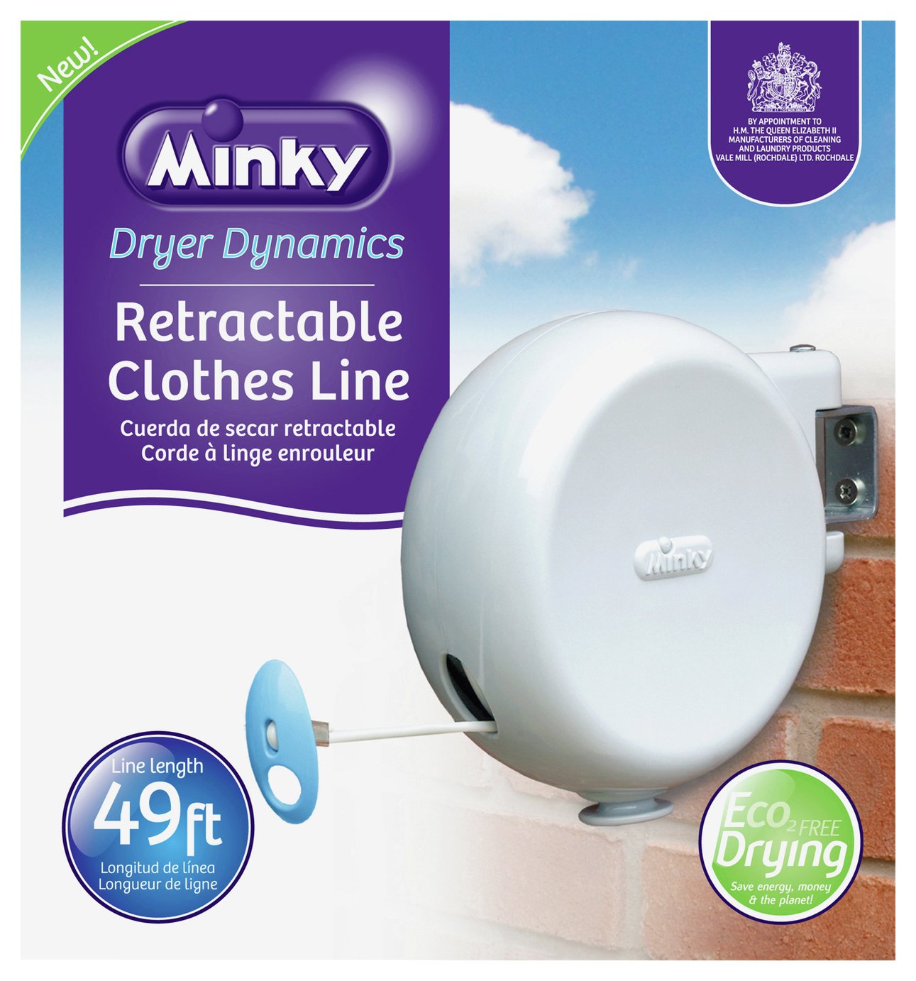 Buy Minky 15m Retractable Reel Outdoor Washing Line at Argos.co.uk