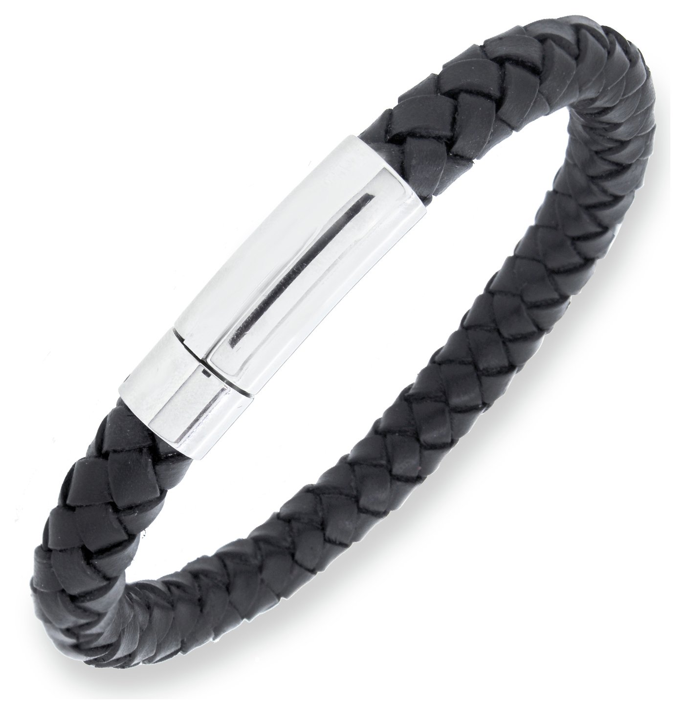 Revere Men's Stainless Steel Leather Bracelet review