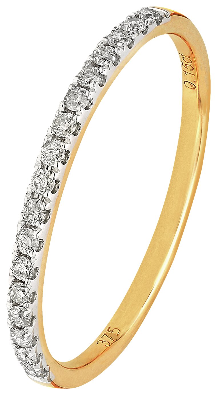 Revere 9ct Gold 0.15ct tw Diamond Claw Set Eternity Ring review