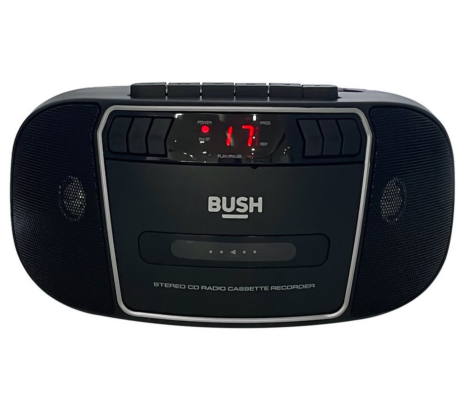 Bush Kbb500 Portable Fm Radio And Tape Cassette Player And Recorder Boombox Aux In 9767