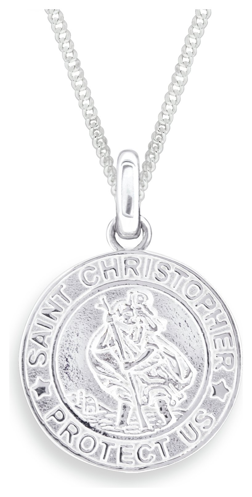 Domain Gents Sterling Silver St Christopher Pendant Boxed