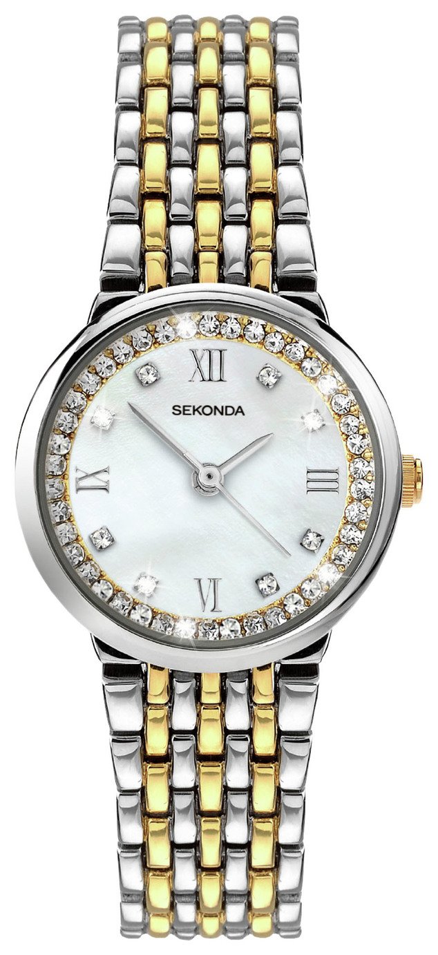 Sekonda Ladies' Two Tone Stone Set Dial Bracelet Watch review