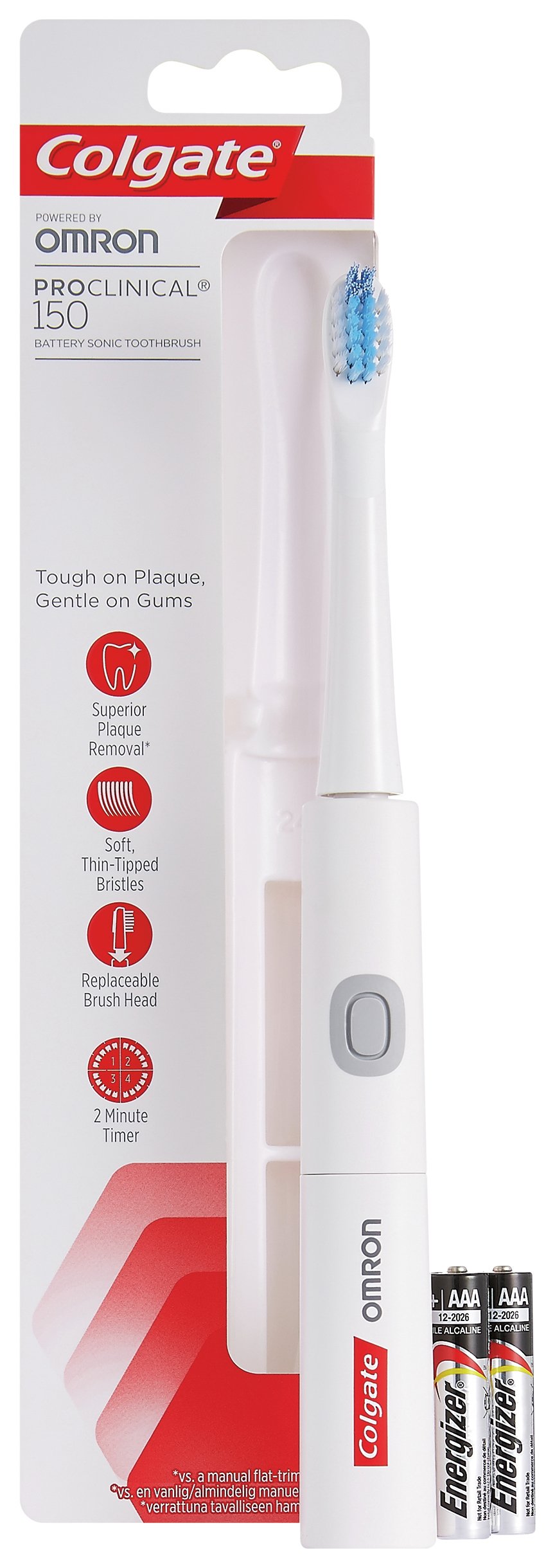 Review of Colgate ProClinical Omron 150 Battery Powered Toothbrush