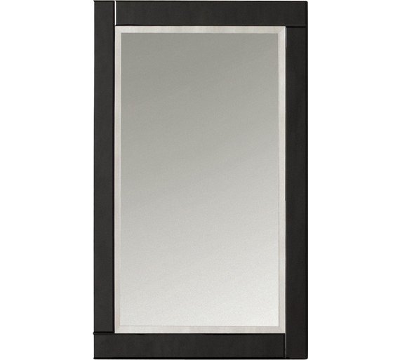 Buy Collection Noir Large Bevelled Glass Wall Mirror Black at Argos