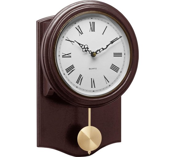 Buy HOME Brown Pendulum Wall Clock at Argos.co.uk Your Online Shop