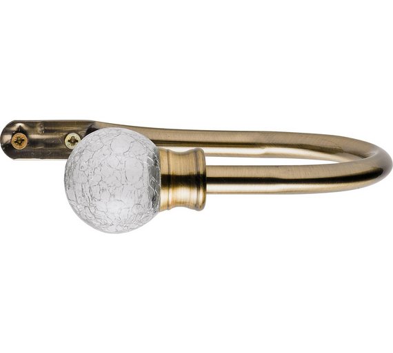 Curtains Ideas brass curtain holdbacks : Buy Collection Cora 2 Crackle Ball Curtain Holdbacks - Brass at ...