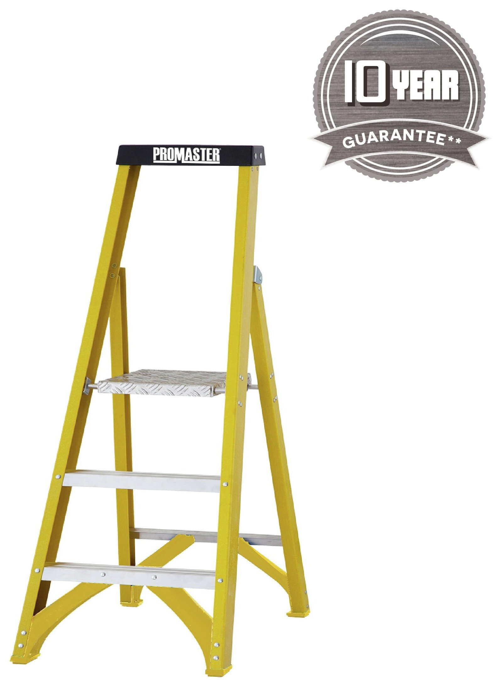Review of Abru ProMaster 3 Tread Fibreglass Platform Ladder