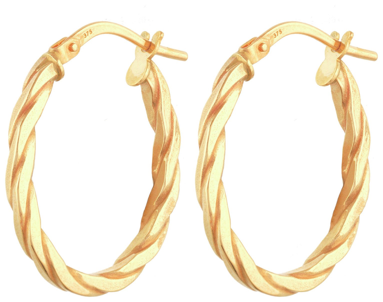 Revere 9ct Gold Oval Hoop Twist Creoles review