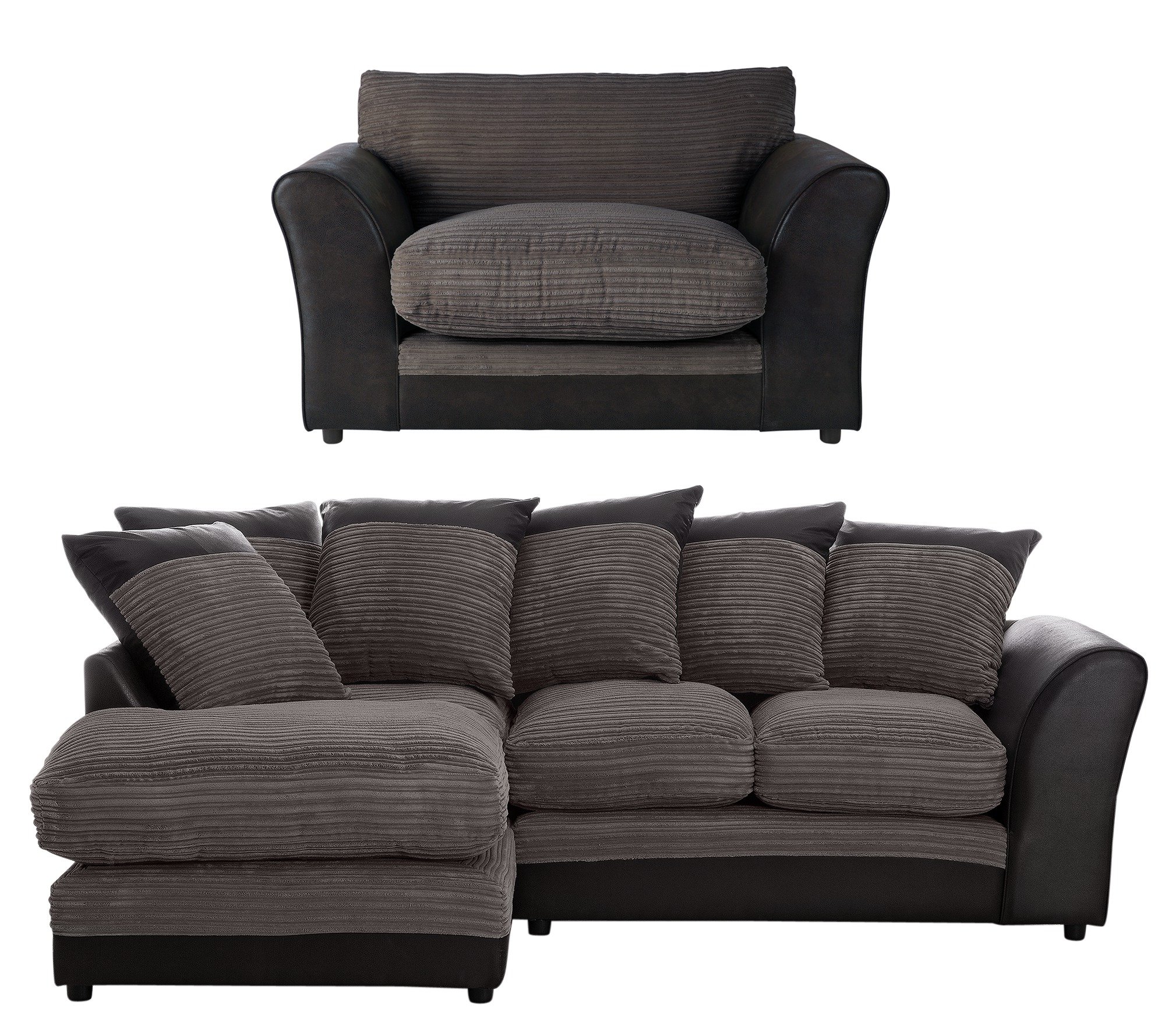 HOME Harley Reg Left Corner Sofa and Cuddle Chair review