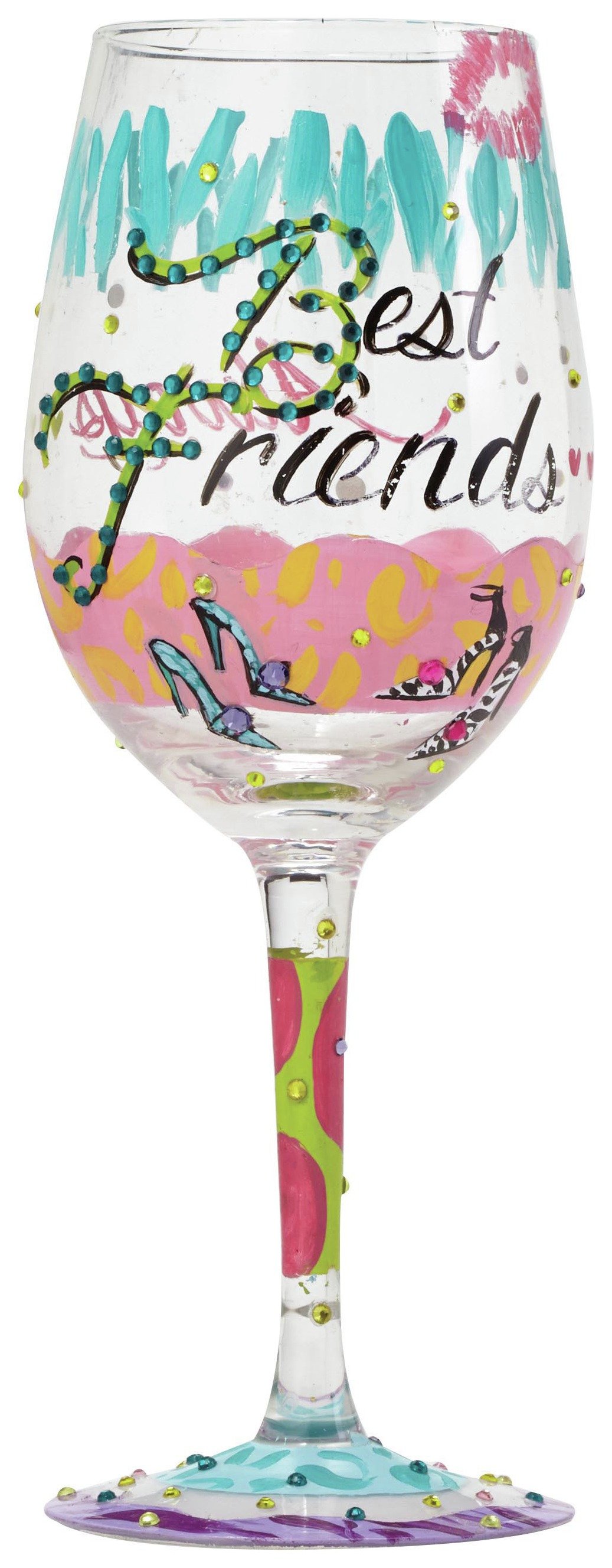 Lolita Best Friends Always Wine Glass. review