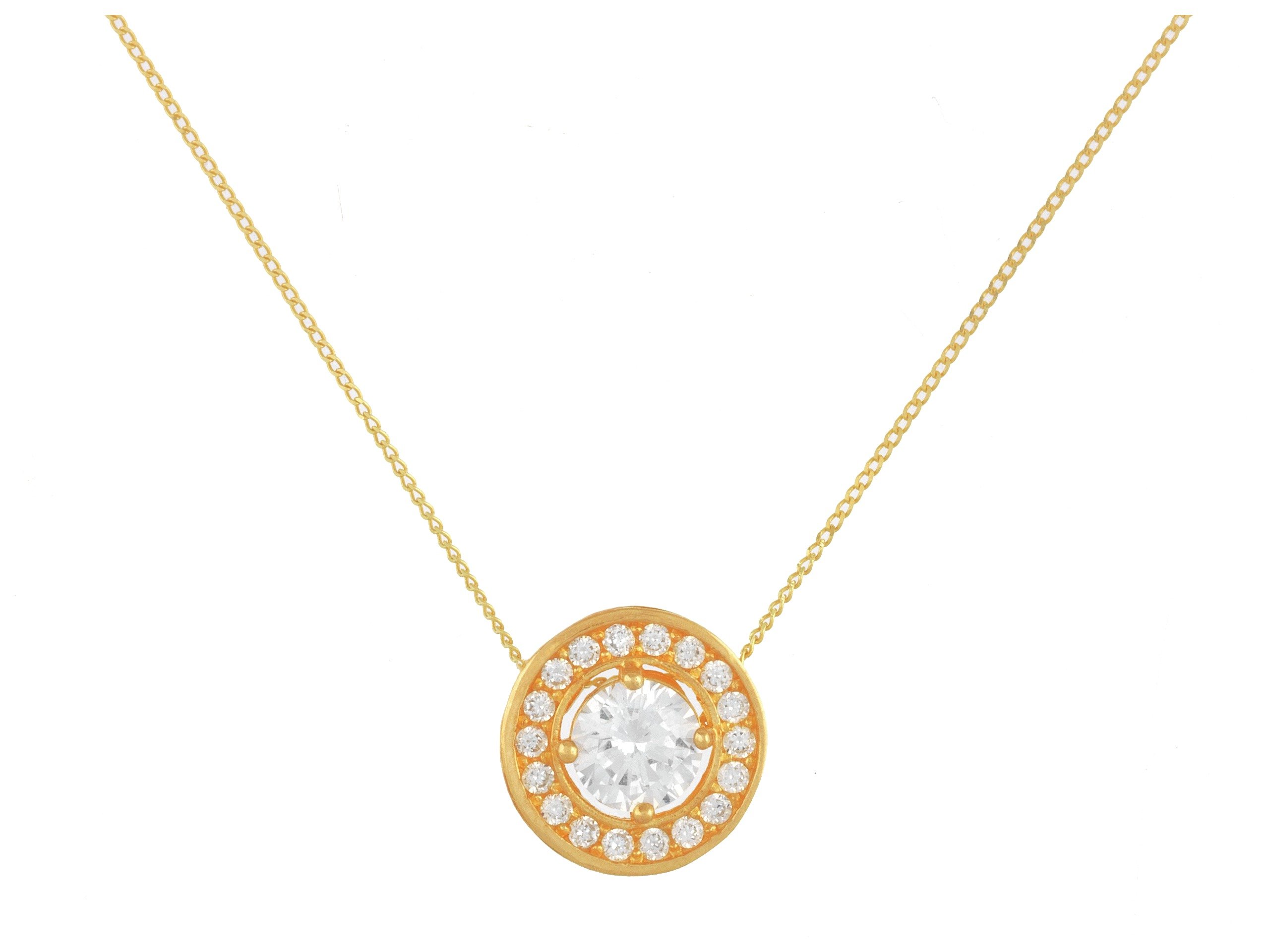 Revere 9ct Gold Cubic Zirconia Halo Pendant Review