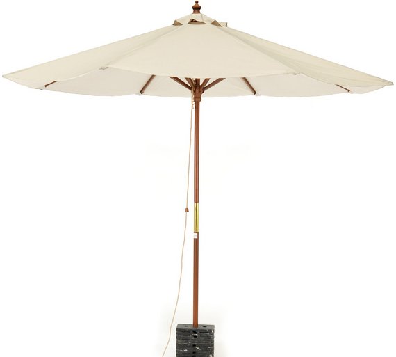 Buy HOME Garden Parasol 2.7m - Cream at Argos.co.uk - Your Online Shop