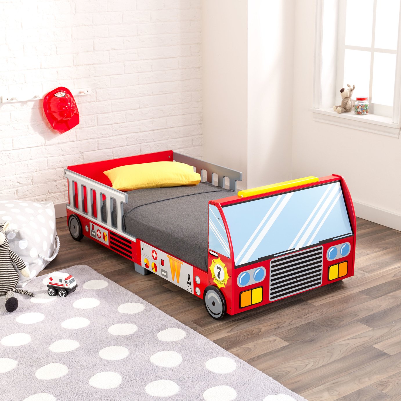 KidKraft Firetruck Wooden Toddler Bed Review