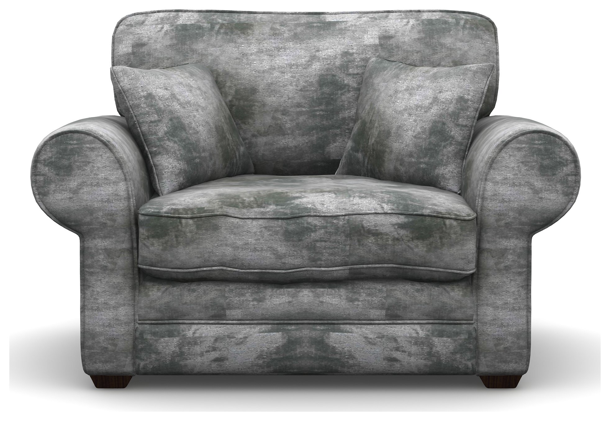 Heart of House Chedworth Shimmer Fabric Cuddle Chair -Silver review